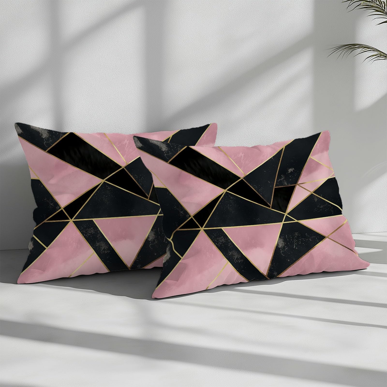 Juego de funda nórdica con estampado Minimalista Geométrico Triángulo para adultos, adolescentes De Microfibra con Cremallera Negro Funda nórdica Lavable - 135 x 200 cm Ropa de cama
