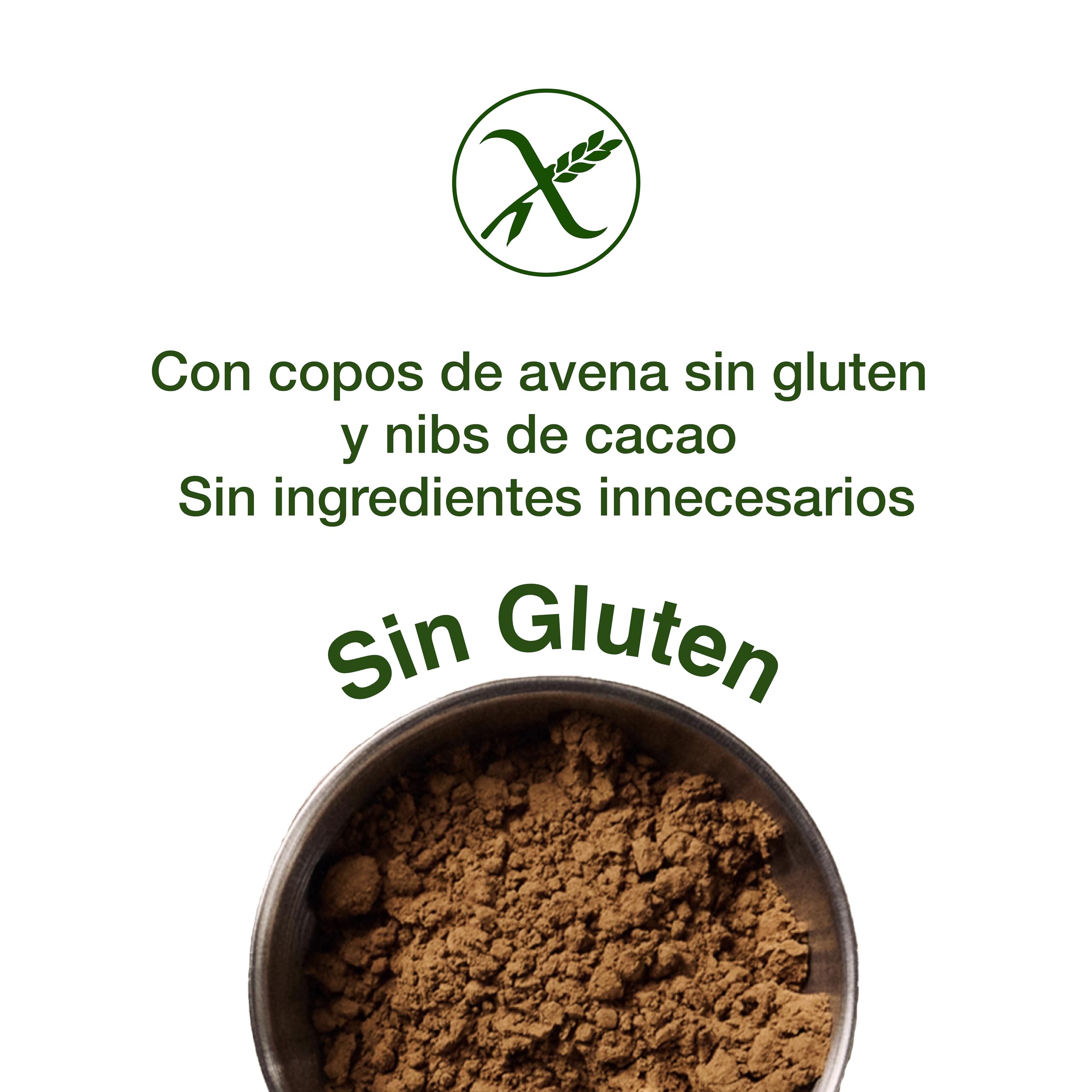 SANTIVERI Galletas Nibs Cacao Triple Zero, Galletas Crujientes con Avena Integral y Cacao, Altas en Fibra, Sin Azúcar Añadido, Vegano - 210 g