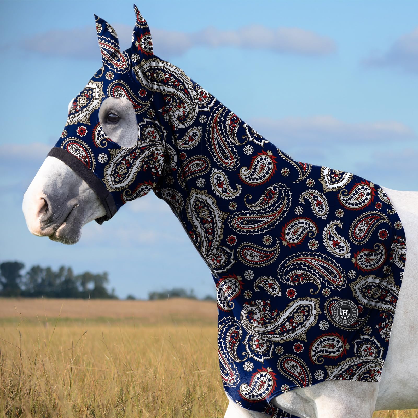 Harrison Howard Capucha suave para caballo, cubierta y cómoda, para caballos con cremallera, cachemira, talla M