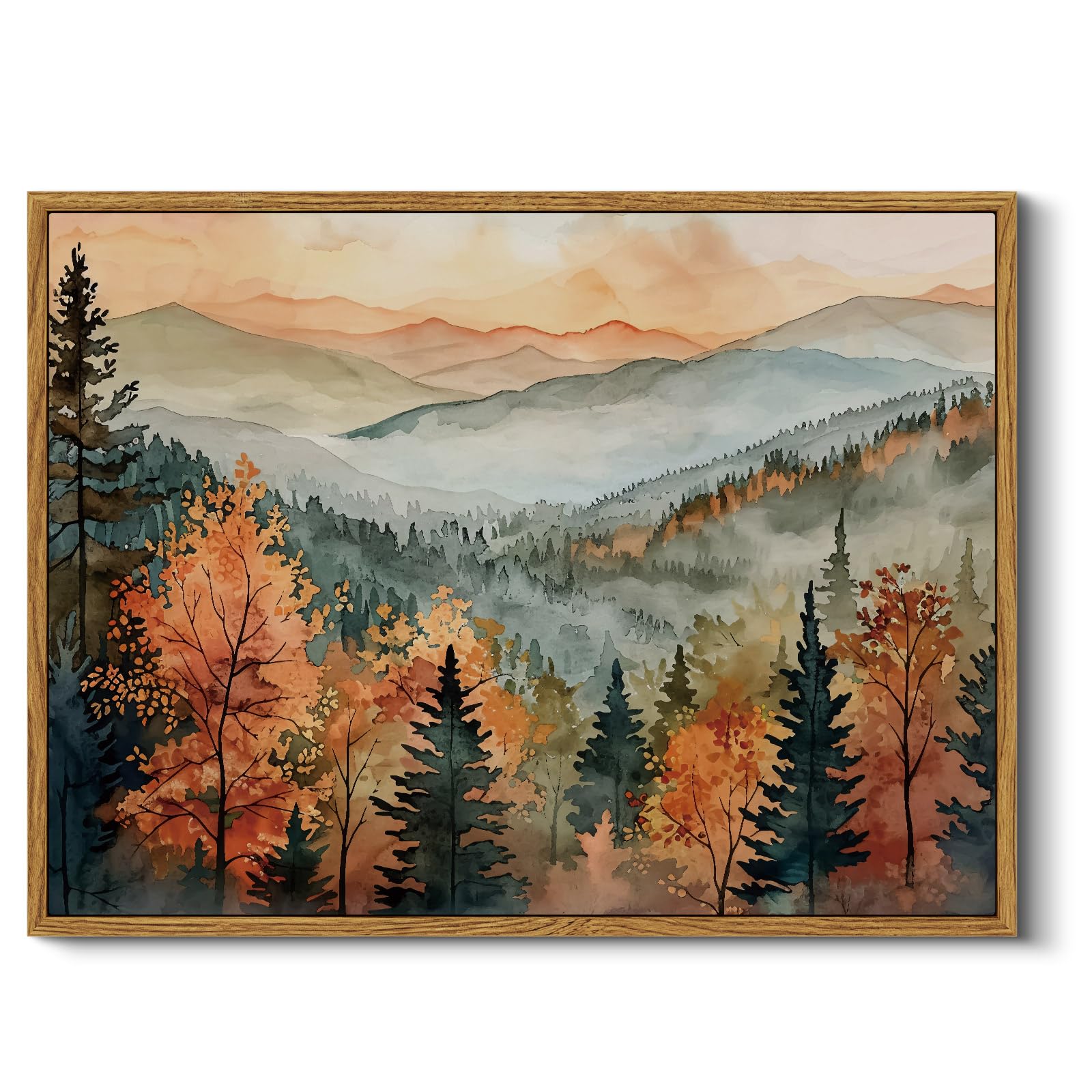 InSimSea Framed Canvas Wall Art, Meadow with Flowers Painting, Landscape for Living Room, Bedroom, Home, Bathroom Decor, 8x10 — view 109
