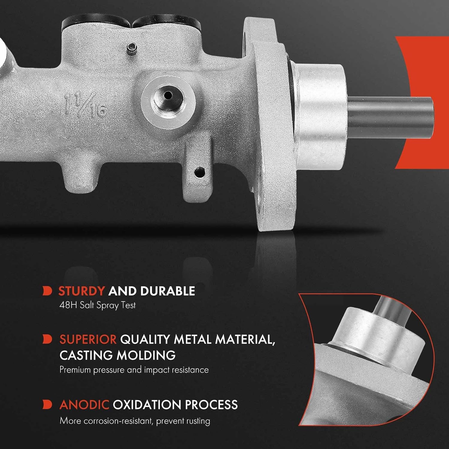 A-Premium Brake Master Cylinder Compatible with Audi Vehicles - Q7 2007 2008 2009 2010 2011 2012 2013 2014 2015 - Replace OE# 7L8611019, 7L8611019B, 7L8611019F