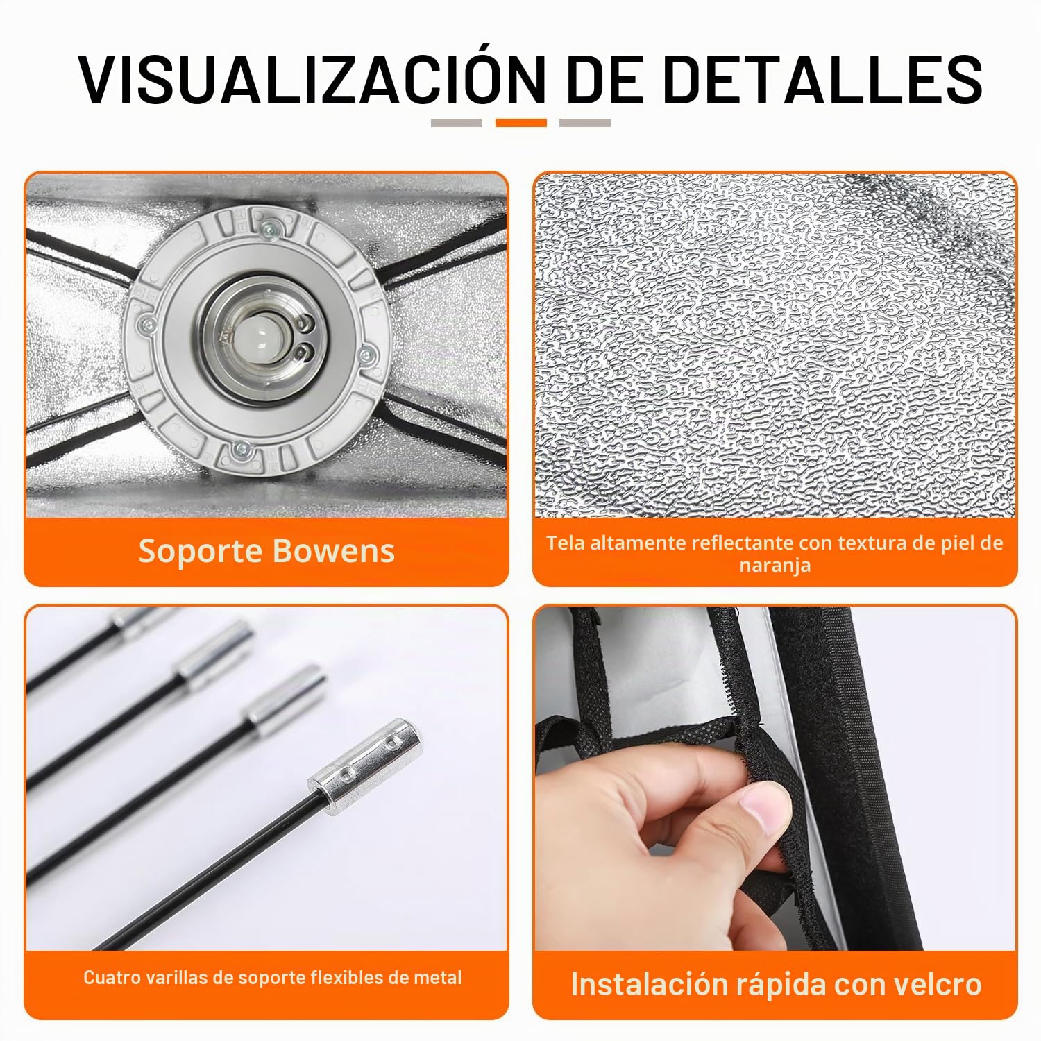 Godox SB-FW - Softbox con rejilla de panal de abeja, 35 x 160 cm, Softbox Rectangular de 14 x 63 pulgadas para flash de estudio, Godox MS300-V, SK400II, SL60 AD400PRO AD600BM