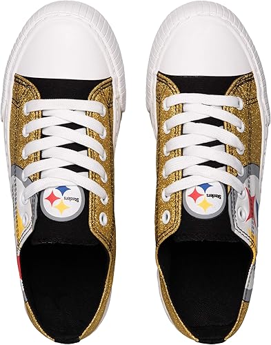 Miniatura 3 de FOCO - Tenis deportivos bajos de lona con logotipo de equipo de la NFL para mujer