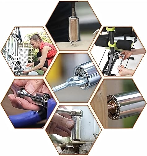 Miniatura 7 de Universal Socket Tools Regalos para hombres  Relleno de calcetines de Navidad para hombres Juego de enchufes de agarre con adaptador de taladro