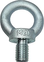 AERZETIX - C49760 - Eye Bolts - M20 - Ring Crane Eyelets - Galvanised Steel - Metric Thread - DIN 580-1200 kg - Colour Silver