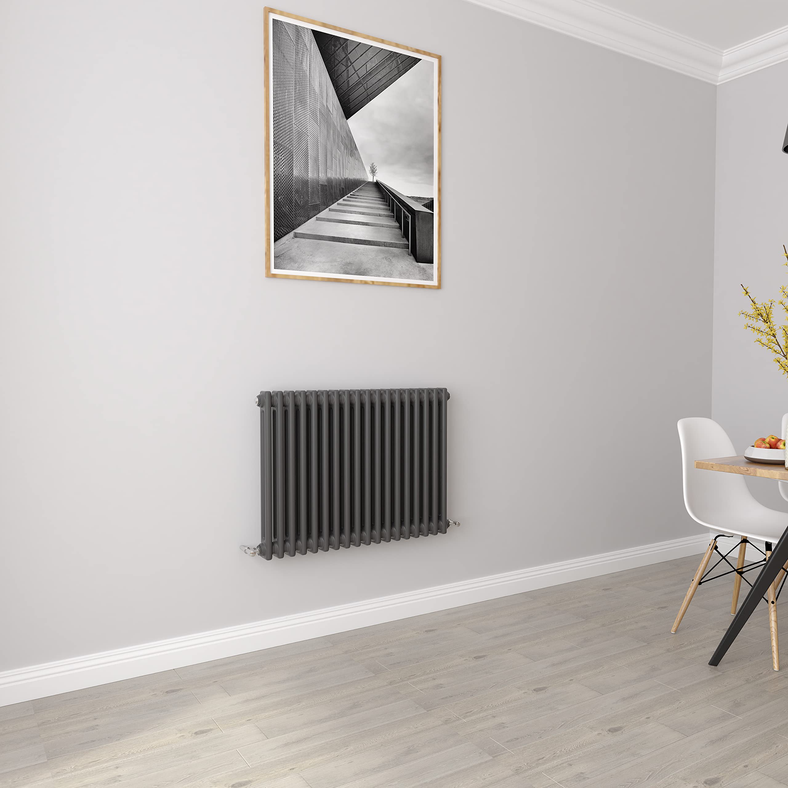 Anthracite radiators Horizontal 2 Column Rads Cast Iron Style Central Heating radiators for Bathroom,Living Room and Kitchen 600x830mm โ image 1