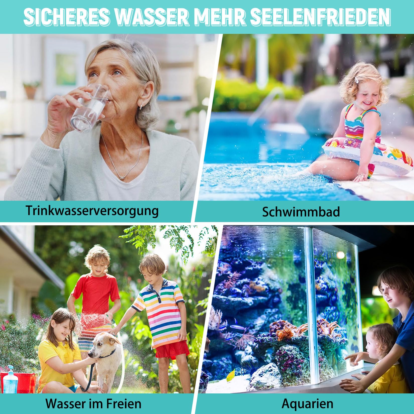 Tester wody pitnej 16 w 1, 50 sztuk pasków testowych do wody pitnej z rurkami testowymi, paski testowe do wody wodociągowej, basenu, spa, do łatwego sprawdzenia, twardości wody, pH chloru