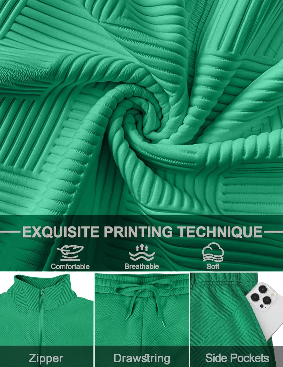 Bealin 2 Piece Sets for Women Sweatsuit Long Sleeve Half Zip Tops and Sweatpants Workout Tracksuit Matching Sets - Image 6