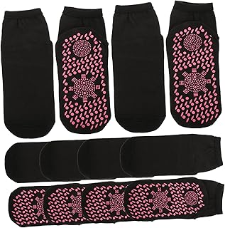 JEWEDECO Wool Socks 6 Pairs Self Heating Socks Padded Socks for Men Heated Socks Ladies Socks Wool Size 9-11 Boot Socks Relaxation Feet Socks Health Socks Running Socks