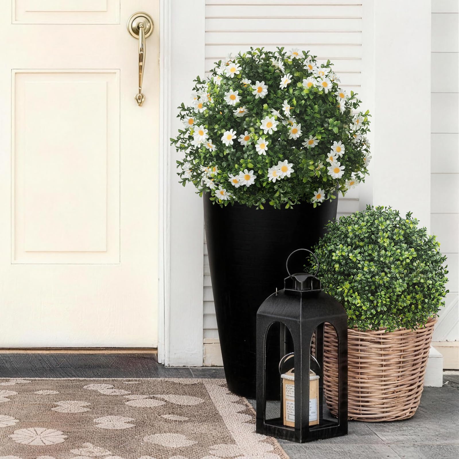 Amazon.de: Buchsbaum Knstlich, Kunstblumen Auenbereich Knstliche  Pflanzen Wie Echt Fake Flowers Plastic Plants knstliche Pflanzen Plastik  fr Wohnzimmer Schlafzimmer Bro Garten Deko (Gnseblmchen)