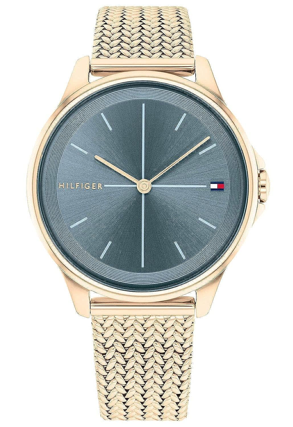 Tommy Hilfiger Reloj analógico de Cuarzo para Hombre con Pulsera plomiza