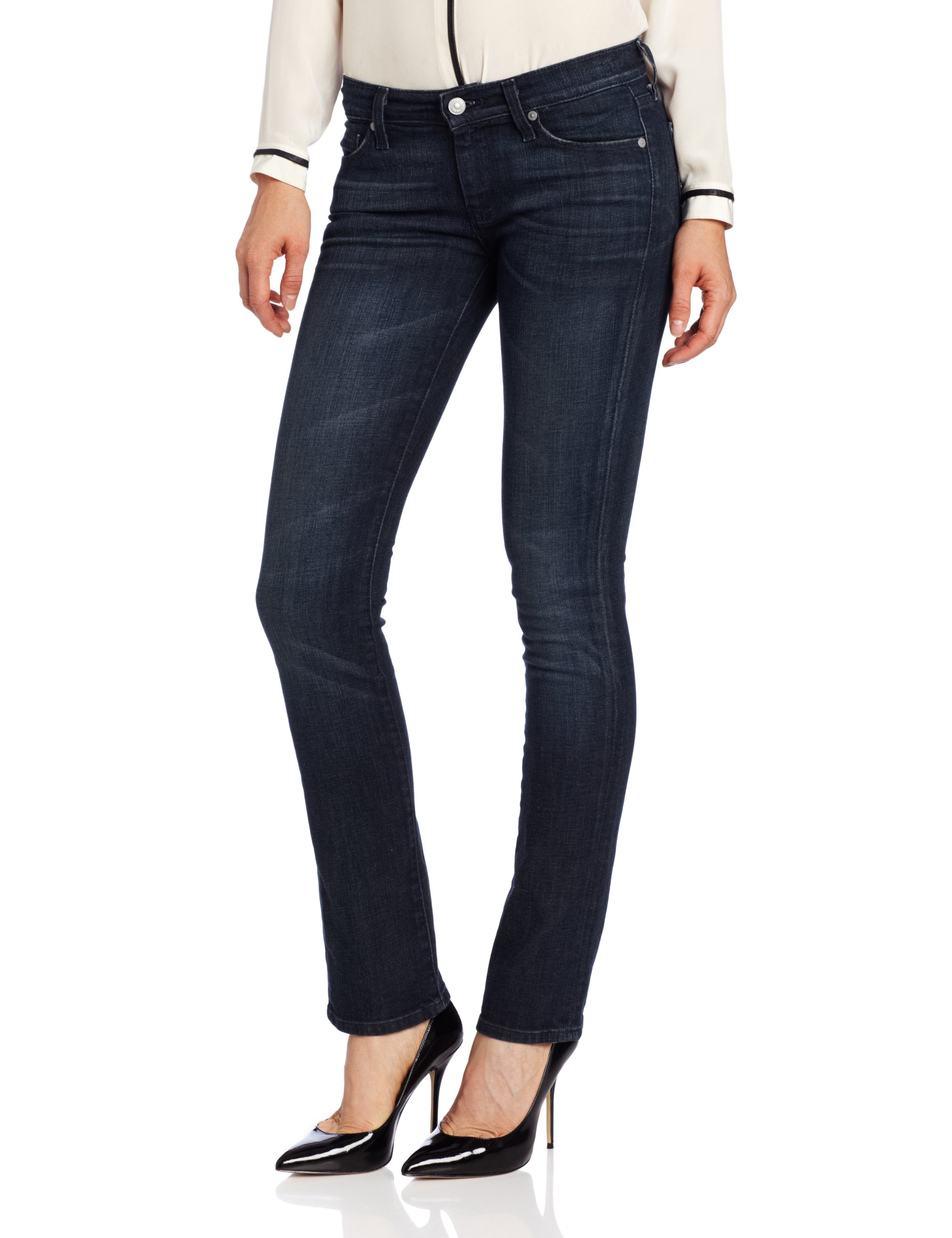 7 For All Mankind Women's Straight-Leg Jean in Amazon-Exclusive Savonah Hills Wash