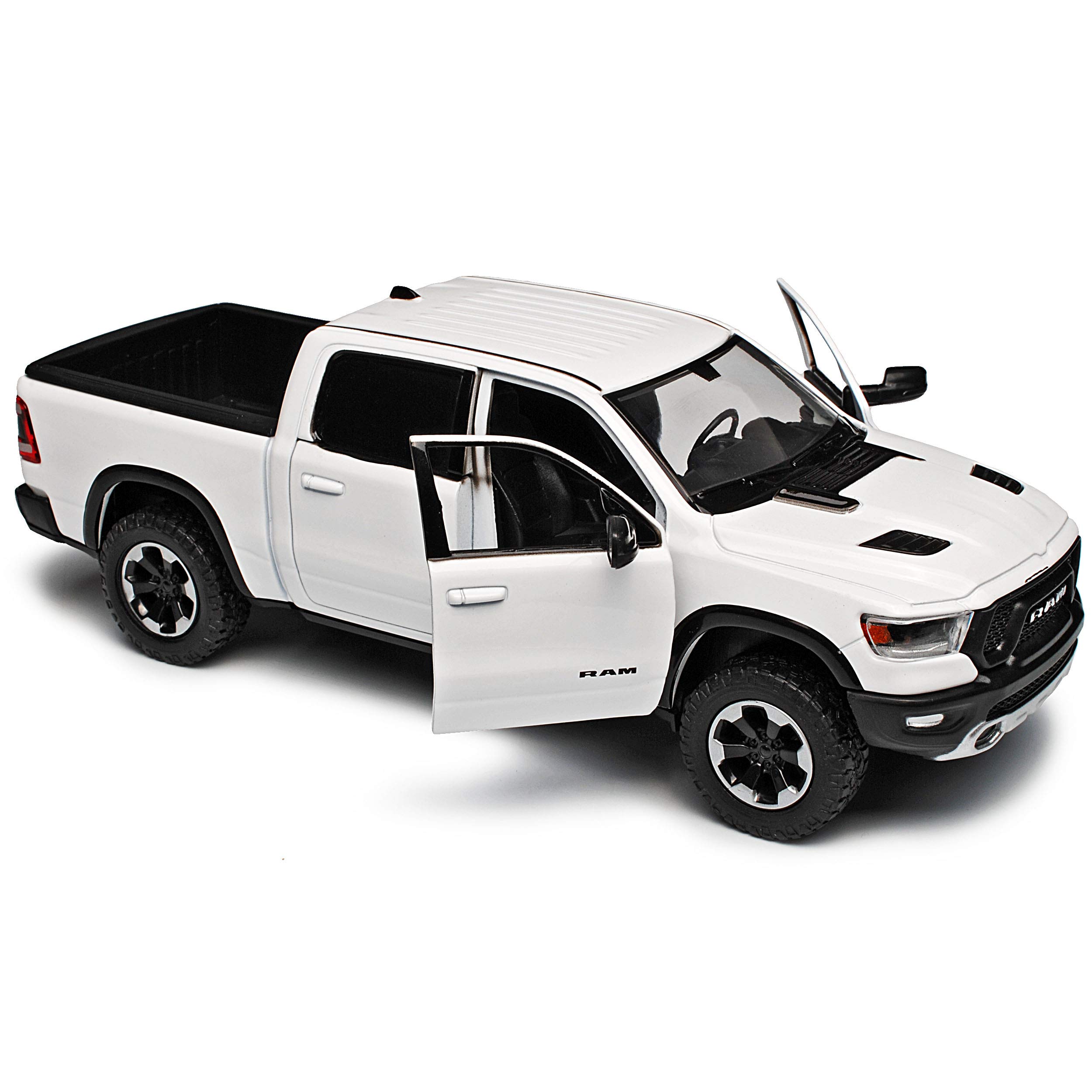 Dodge Ram 1500 Pick-Up Doppelkabine Weiss 5. Generation Ab 2019 1/24 Motormax Modell Auto