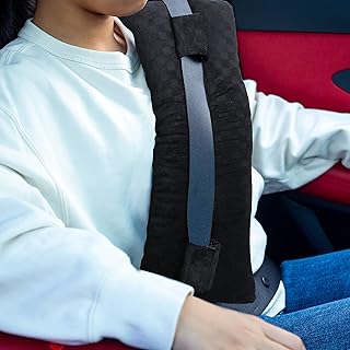 Wumimi Mastectomy Pillow Post Surgery Seat Belt Pillow Cushions Pads Protector for Breast Cancer Port Pacemaker Heart Surgery C-Section Recovery (Black-Checkerboard)