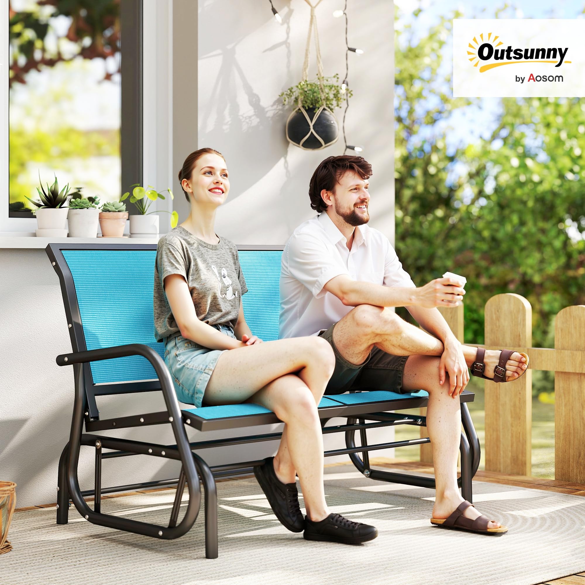 Amazon.com : Outsunny 2-Person Outdoor Glider Bench, Patio Amazon.com : Outsunny 2-Person Outdoor Glider Bench, Patio