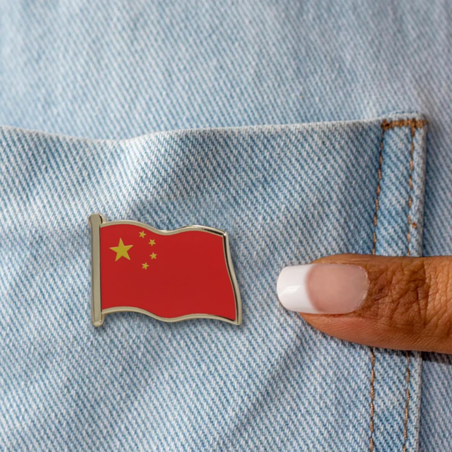 REAL SIC Premium Flag Lapel Pins - China