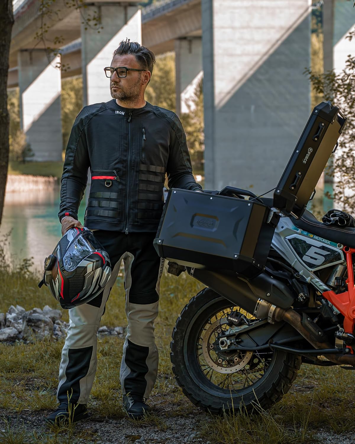 IRON JIA'S Motorcycle Jacket with CE Armor, Tight-Fit Summer Mesh Breathable Motorcycle Shirt, Motorbike Riding Protective Gear Black L - Image 8