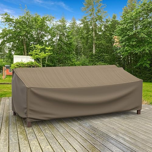 Miniatura 10 de Budge P3W05BTNW3 StormBlock Hillside - Funda para sofá de patio, para exteriores, impermeable, extragrande, tejido negro y marrón