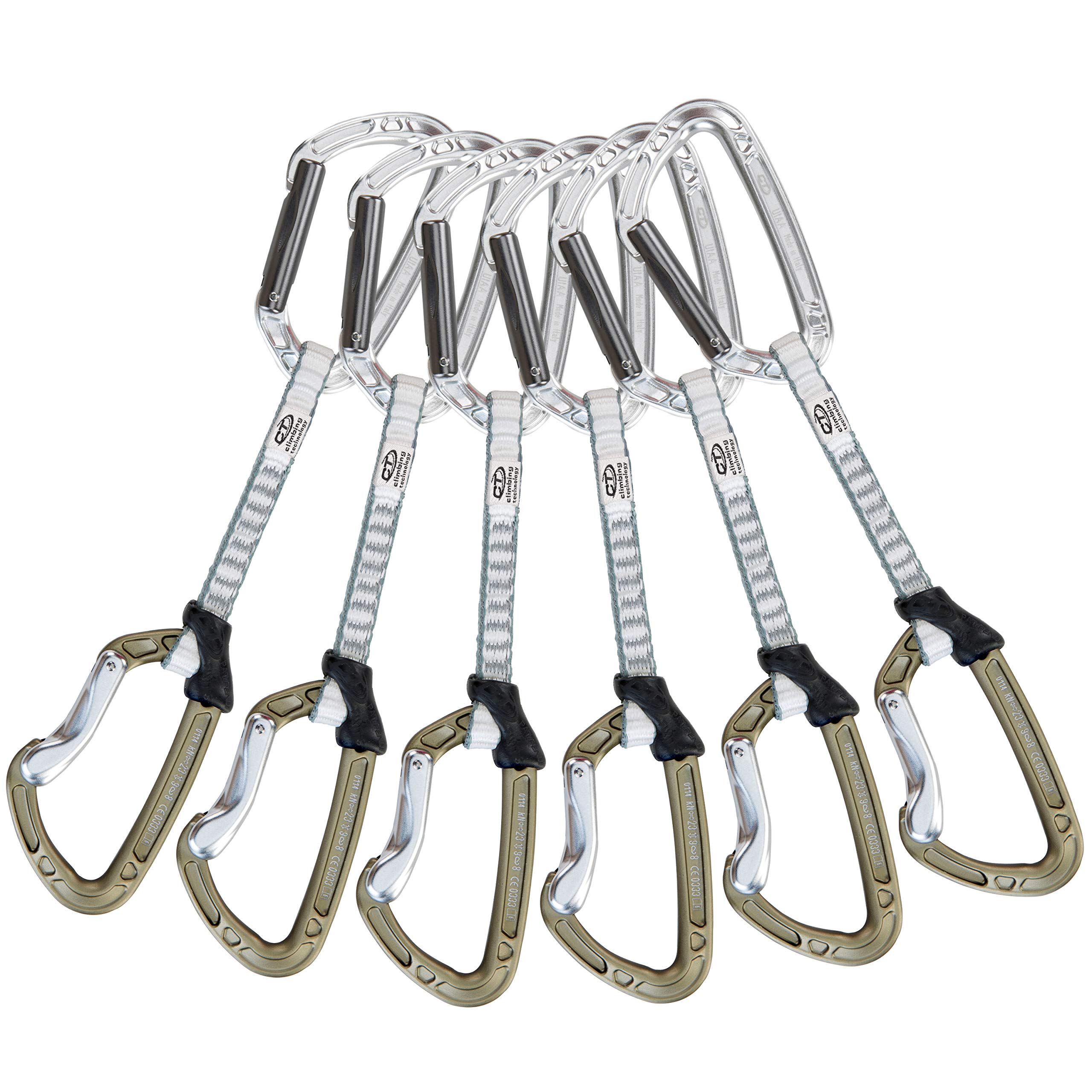 Climbing Technology 2E687FLC0RCTXXP Aerial PRO Set DY HC Rinvio, Confezione da 6 Pezzi, Argento/Marrone