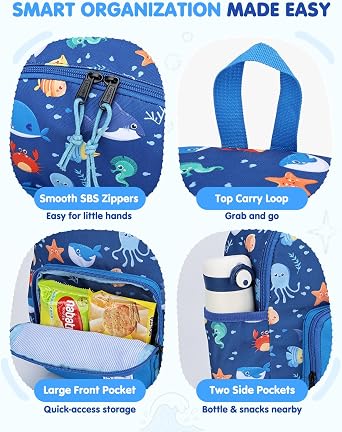 VASCHY Preschool Backpack Toddler Kids Cute Lightweight Water Resistant