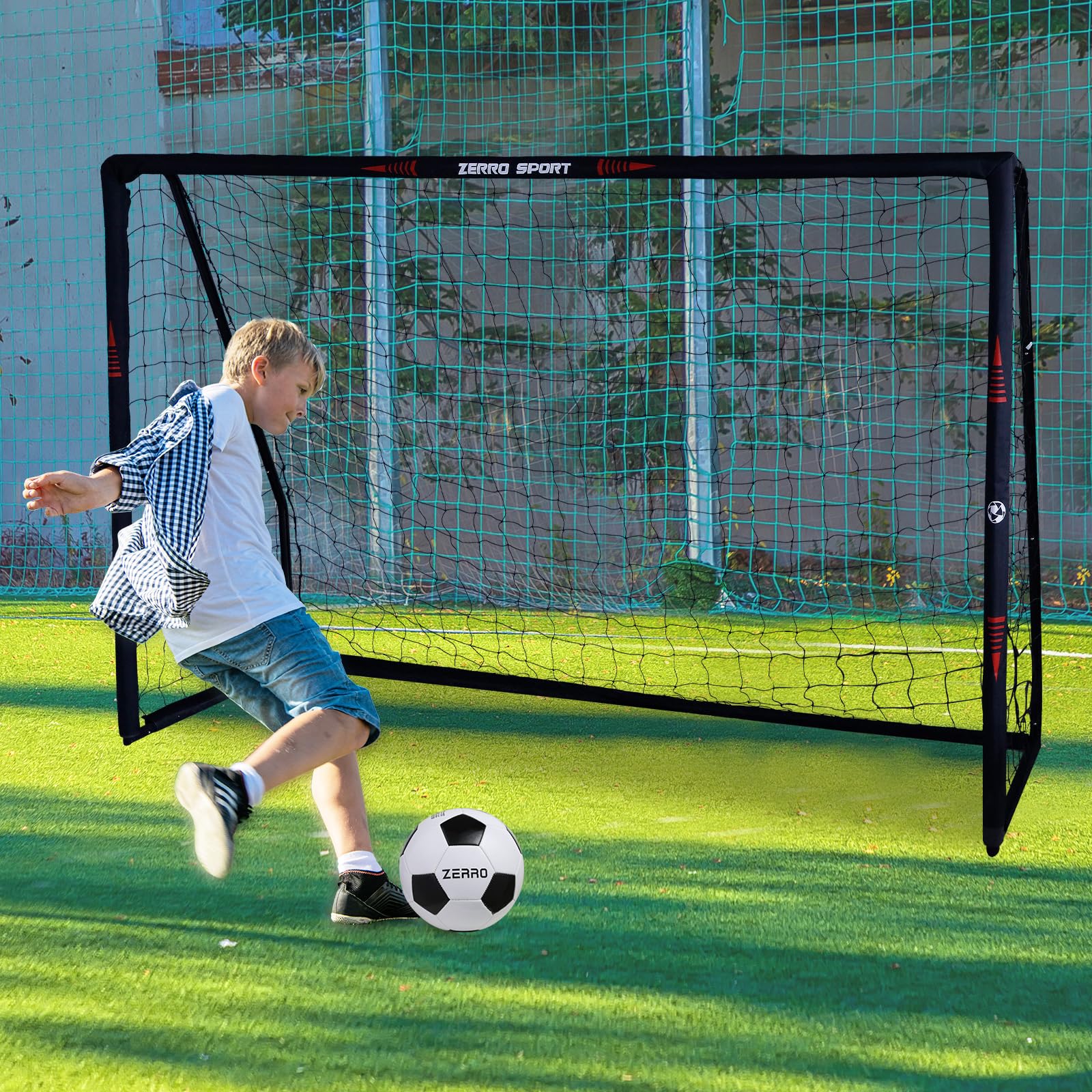 ZERRO Fussballtor Outdoor Fußballtor 180/240/300 für Erwachsene und Kinder zum Spielen und Trainieren im Garten