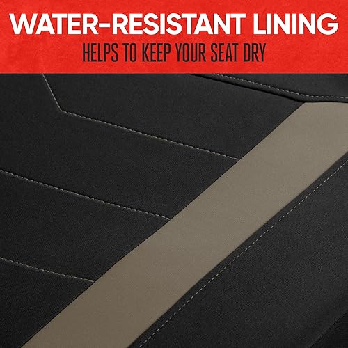 Miniatura 8 de Motor Trend SpillGuard 2 Fundas de Asiento Beige para Automóviles y Fundas de Asiento para Camiones - Forro de Neopreno Fundas de Asiento