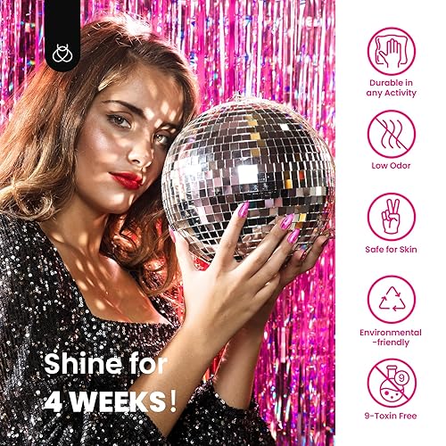 Miniatura 7 de Beetles Gel Nail Polish Set, 6 Colors Silver Cat Eye Gel Polish Sheer Jelly Red Pink Yellow Green Black Neon Gel Translucent Glitter Effect with