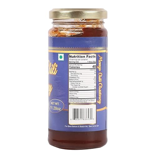 Miniatura 2 de TAJ Gourmet Chutney de chile y mango (Mango Chile), 320g (11.2oz)