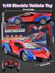 Kssvzz Spider Voiture de télécommande, voiture radio contrôlée de 2,4 GHz, 15KM/H Haute vitesse RC Voitures à moteur avec LED Lumières, Anniversaire Cadeaux idéaux pour les enfants Garçons Filles Age 4-7 8-12 ans