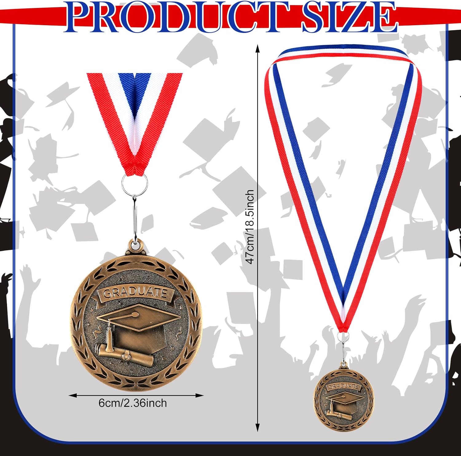 Yinkin 30 Pcs Football Soccer Award Medals Bulk Gold Trophy Medal with Neck Ribbons Metal First Place Award Winner Prize Gift for Sports Match Competition Teams