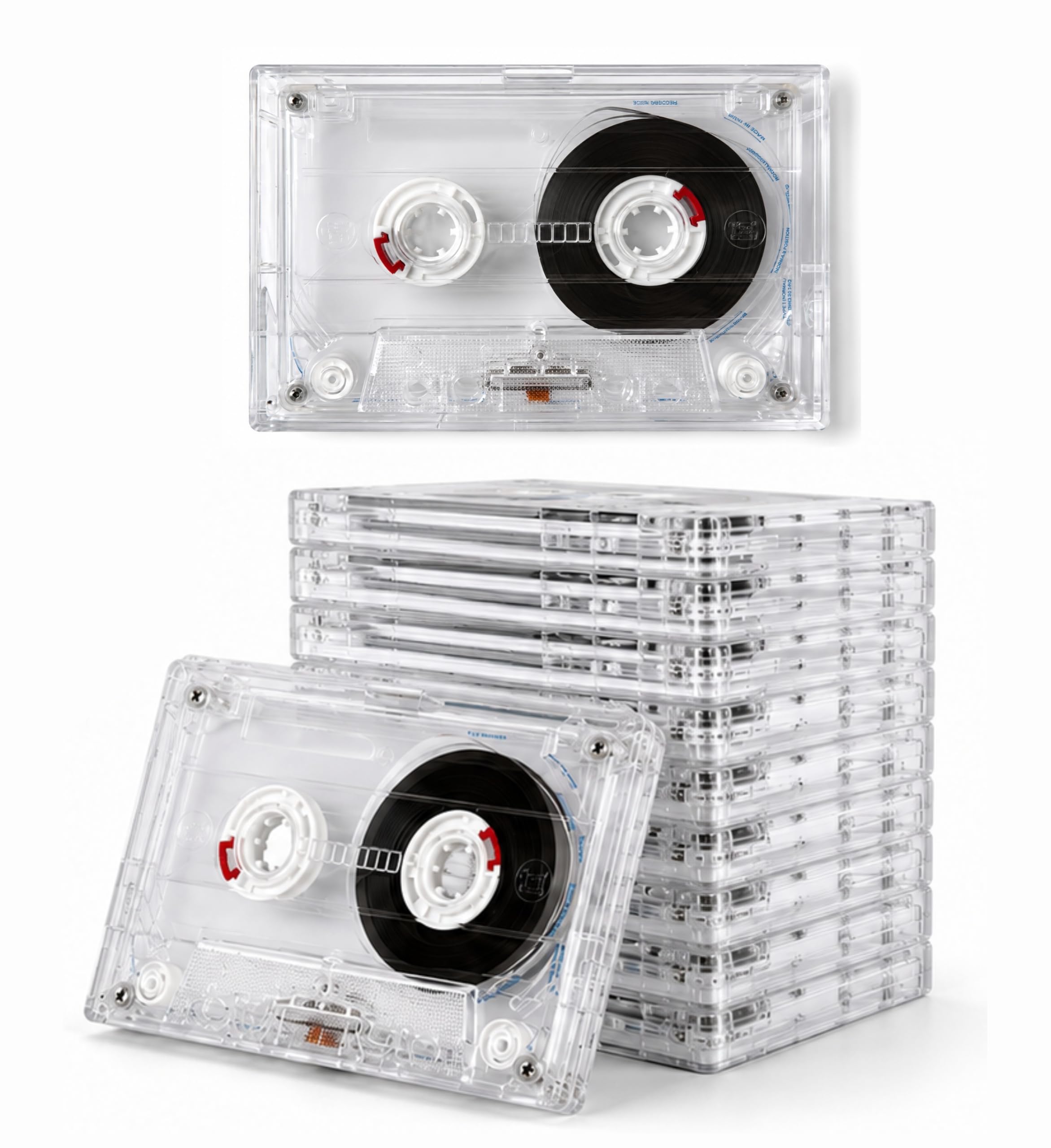 Blank Audio Cassette Tape – Set of 10 | Meltrack C46 | Transparent Recording Cassette for Music, Voice Notes, 46min Recording-picture-34