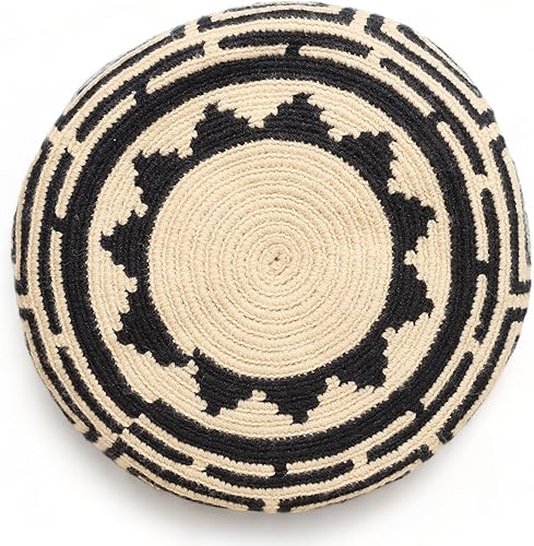 Miniatura 7 de WAYUU bolso mochila para mujer, bolsa tejida original colombiana auténtico patrón de ganchillo Fairtrade Regalo de Colombia, Diseño 40-Medium