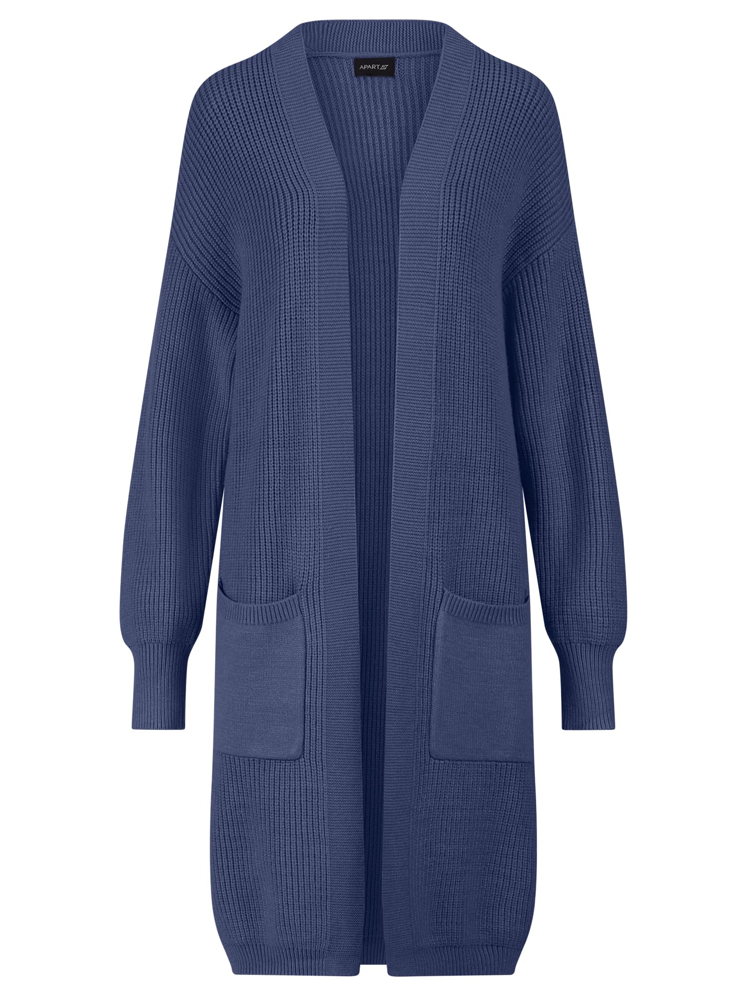 APART Lange Strickjacke mit aufgesetzten Taschen,
