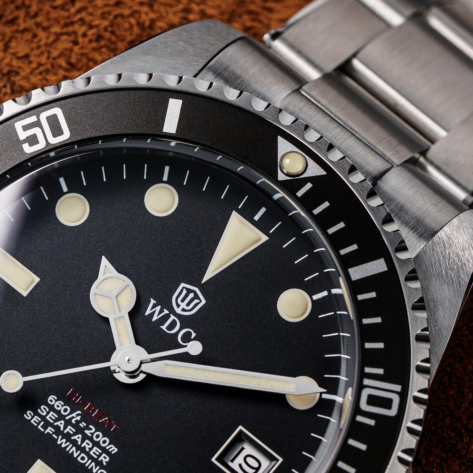 watchdives WD5513M Vintage Sub Taucheruhr für Herren, 9015 90S5 Automatisches Mechanisches Luxus-Taucheruhr, 40,7 mm Gewölbtes Saphirglas Armbanduhr, 20 Bar wasserdichte Taucheruhr