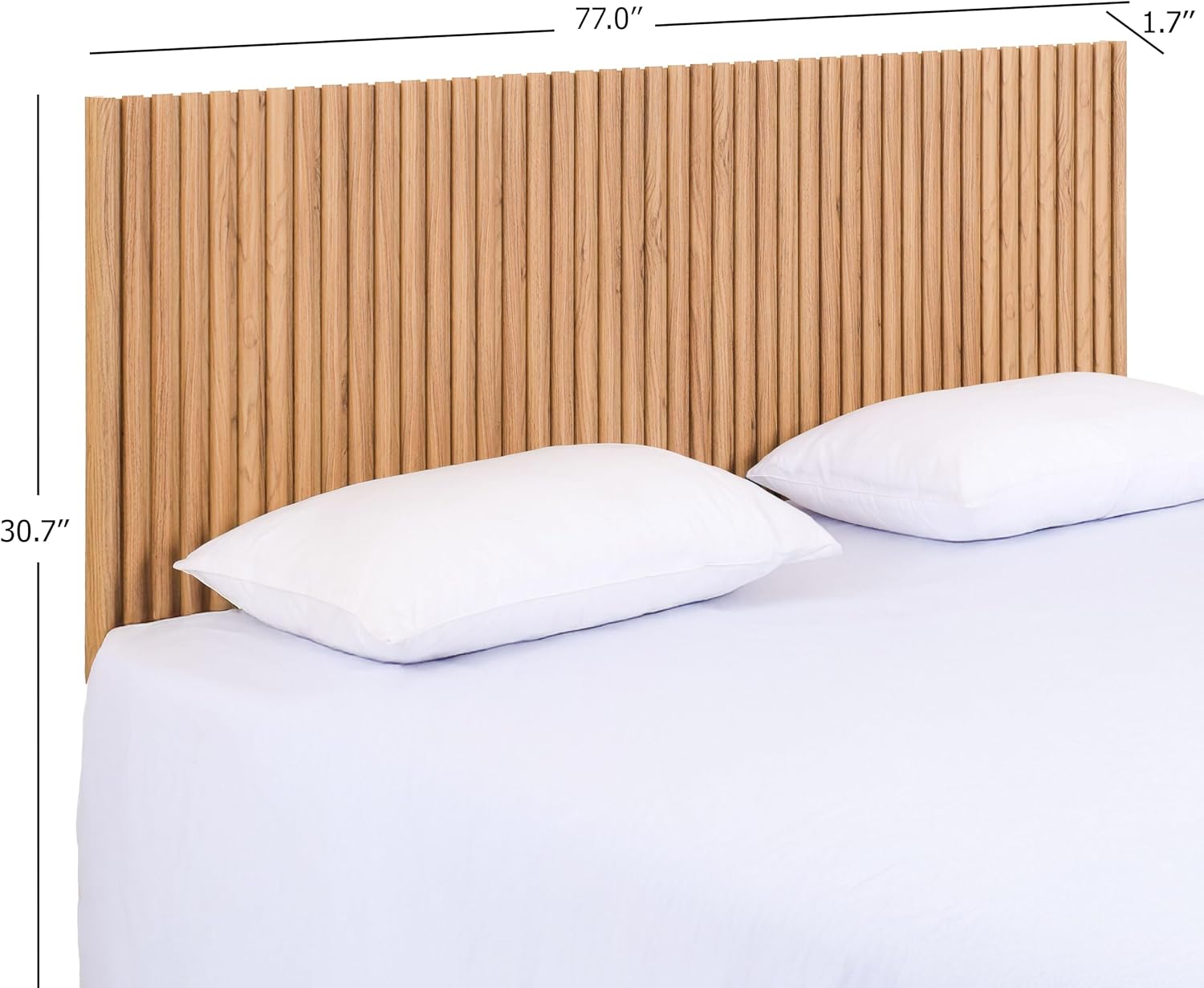 SAFAVIEH Home Collection - Telsi Oak Mounted Wood Headboard, King Size, Modern Vertical Slat Design, Easy Wall-Mount Bedroom Accent (HBD9600C-K)