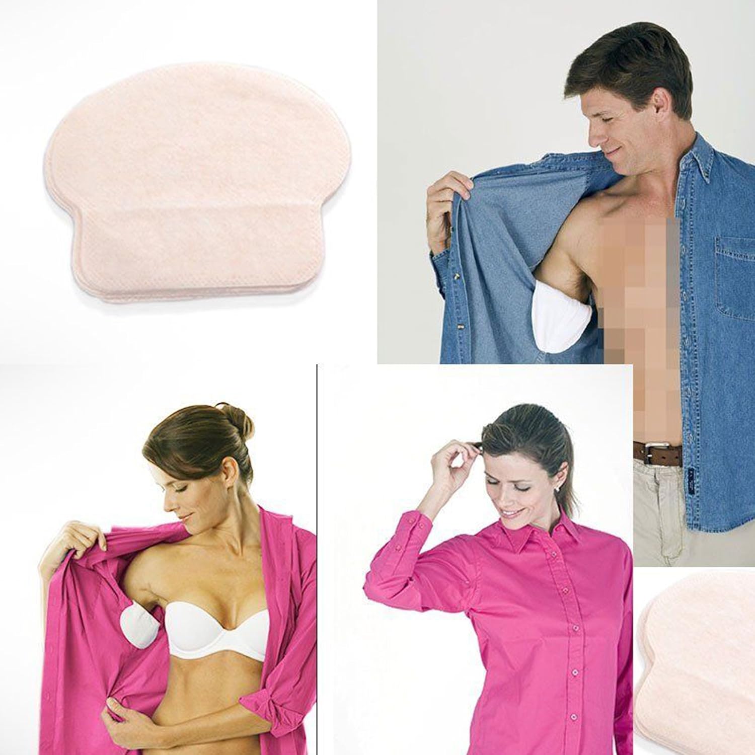 200 Pcs (100 Pairs) Underarm Armpit Sweat Pads, Summer Deodorants Cotton Pads Dress Disposable Stop Sweat Shield Guard Absorbing