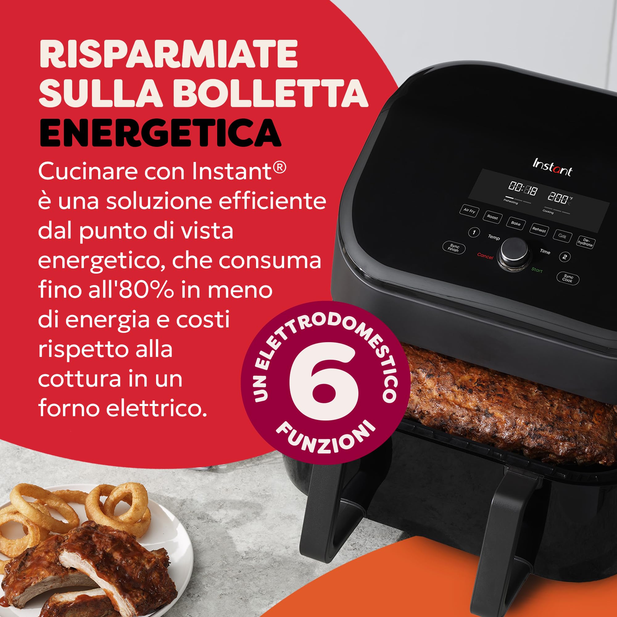 Instant Vortex Plus VersaZone Hot Air Fryer, 8.5 Litres, Digital