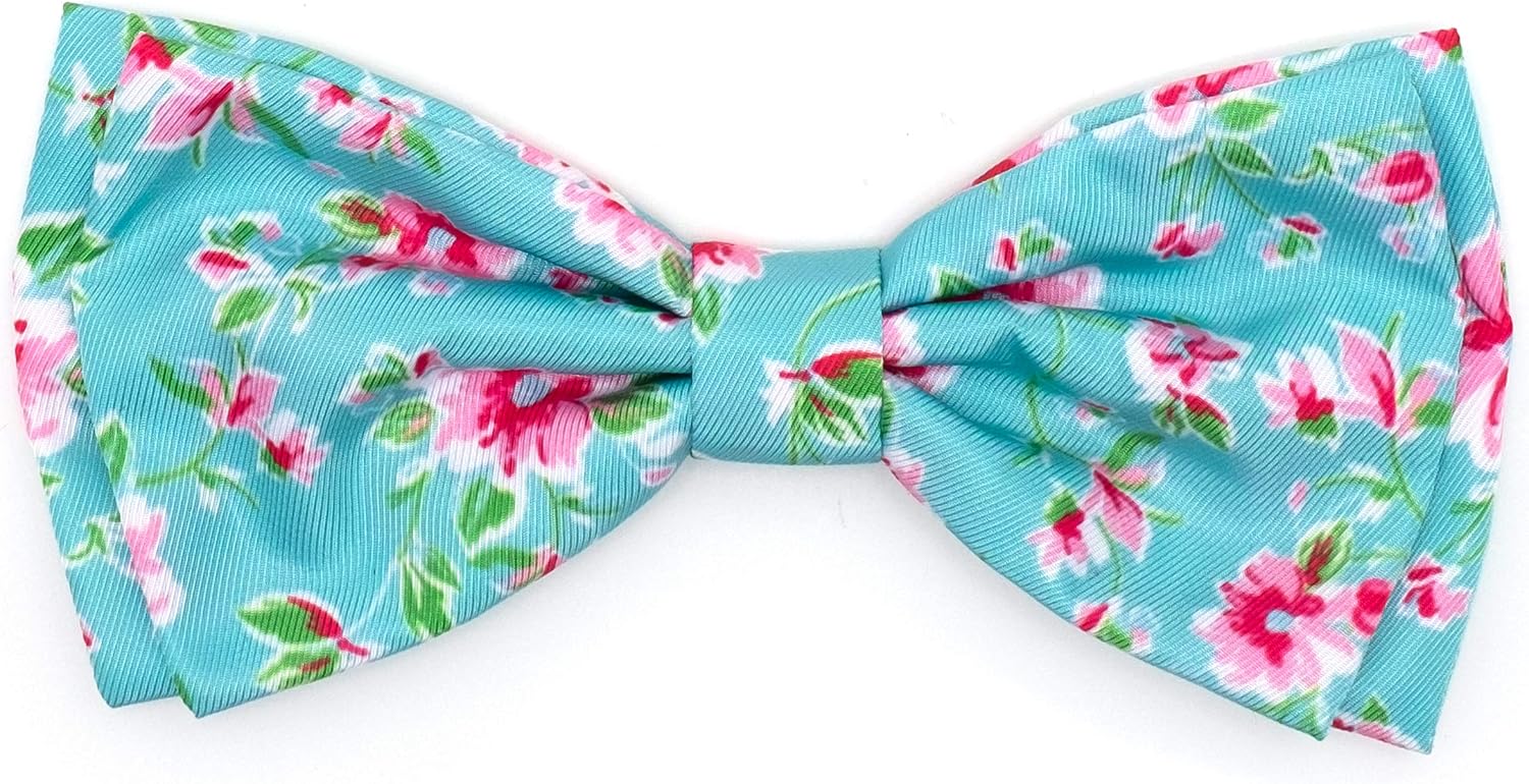 THE WORTHY DOG Icons Patterns Pet Bow Ties for Dogs & Cats, Flowers