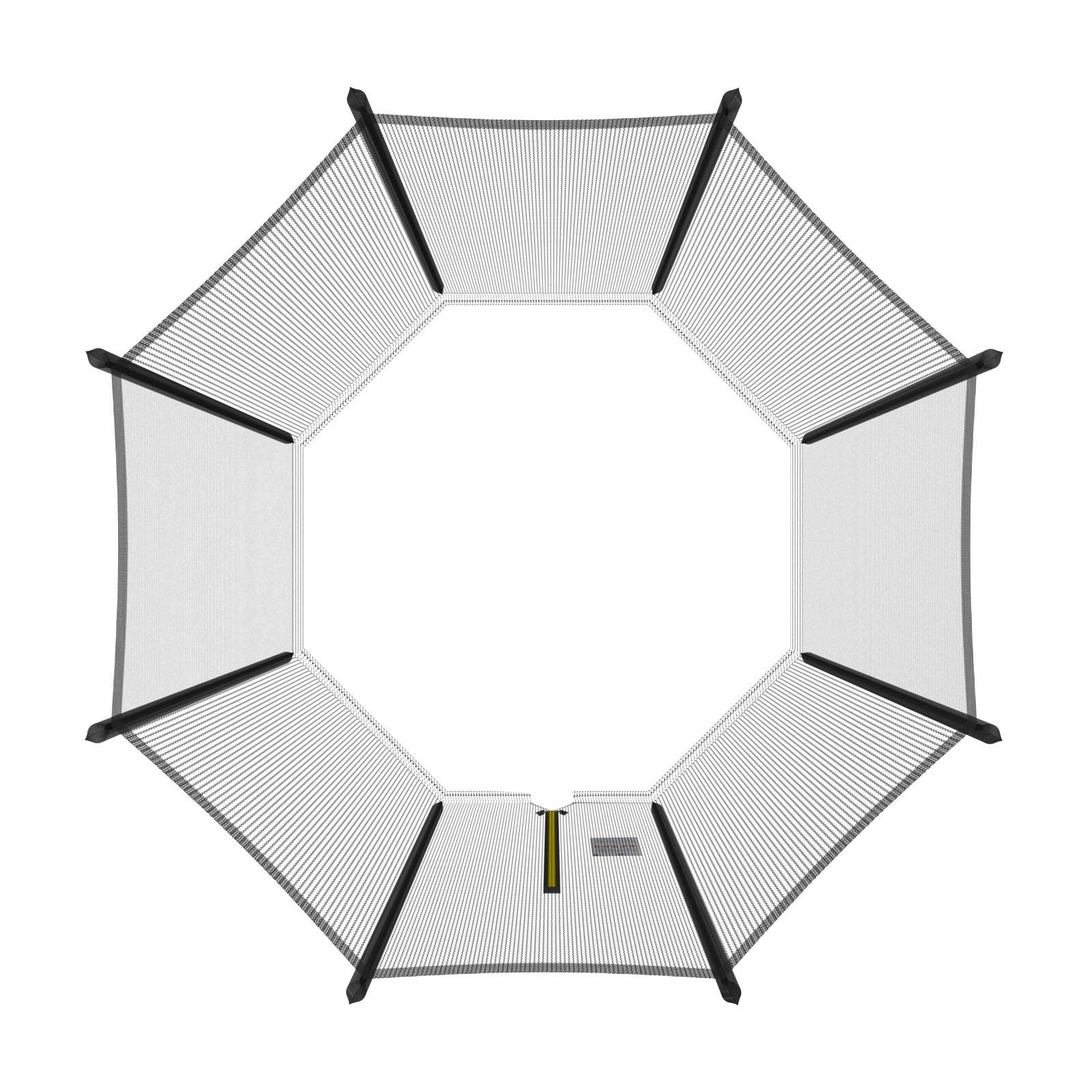 NONMON Filet de Trampoline Ø 244 305 366 397 423 cm, Filet Remplacement de Sécurité pour Trampolines 6 8 Barres, Filet de Protection Résistant aux UV avec Fermeture Éclair - Noir Bleu Vert Rose
