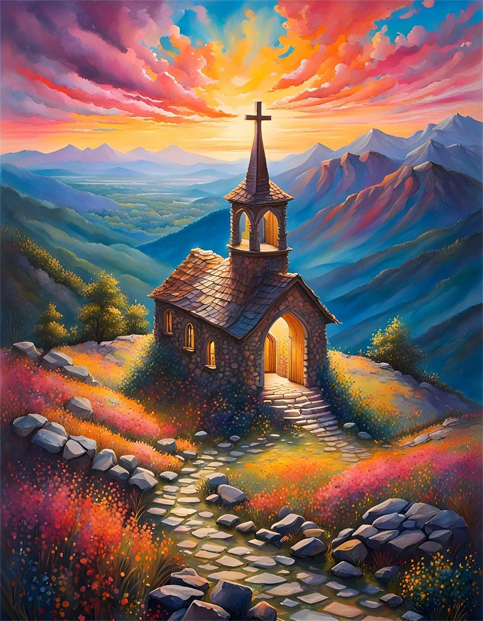 Puzzle 1000 elementów, puzzle dla dorosłych, wymagające zagadki, gra edukacyjna dla całej rodziny, dekoracja, prezenty - Landkirchen