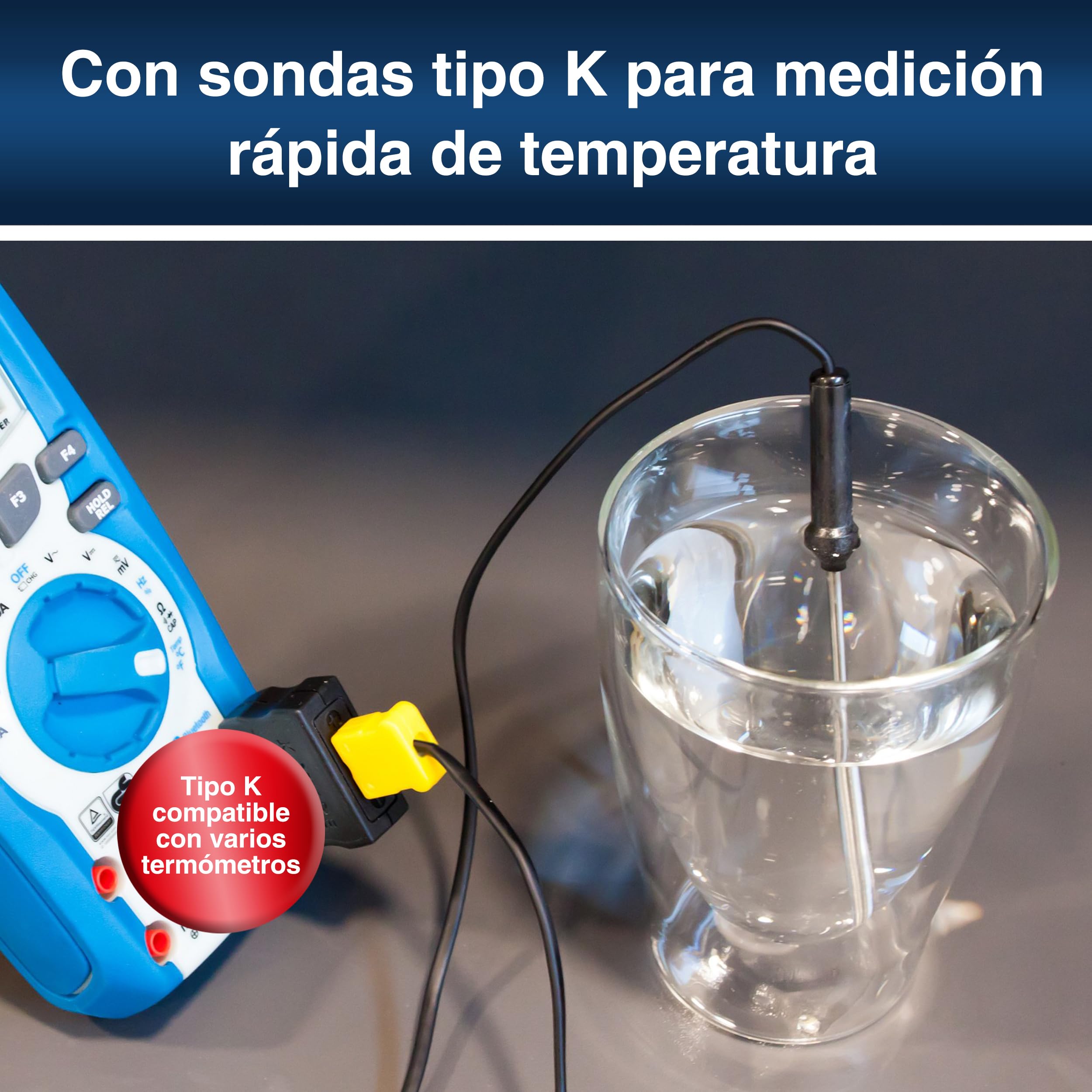 PeakTech 8200 - Juego de Accesorios de Medición para Multímetro Digital, Cables de Prueba, Pinzas de Cocodrilo, con Batería - 14 Piezas, Bolsa Incluida