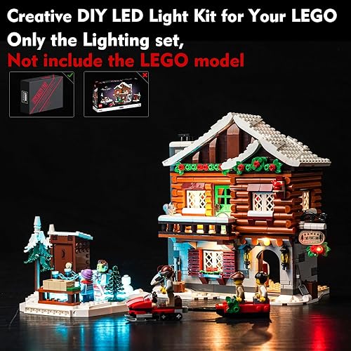 Miniatura 7 de VONADO Kit de luces LED para Lego Alpine Lodge 10325, accesorios de iluminación creativa compatibles con Lego 10325 juego de construcción (solo