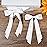Aileam 2PCS Silky Satin Hair Bows Hair Clip White Hair Ribbon Ponytail Holder Accessories Slides Metal Clips Hair Bow for Women Girls Toddlers Teens Kids