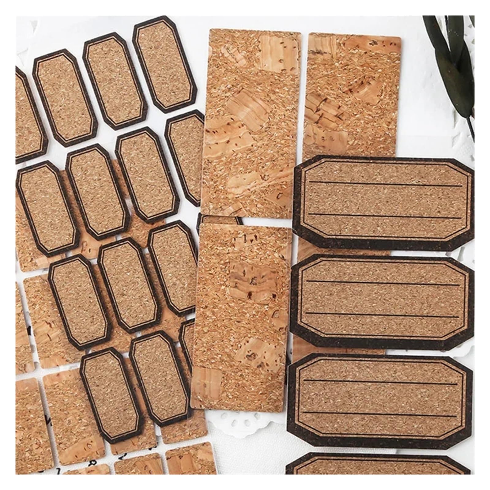 Etiketten Selbstklebend Holzetiketten Aufkleber Basteln Küche Flasche Glas Organizer Etikett Kraftpapier Scrapbooking Klebstoff(Color 01)