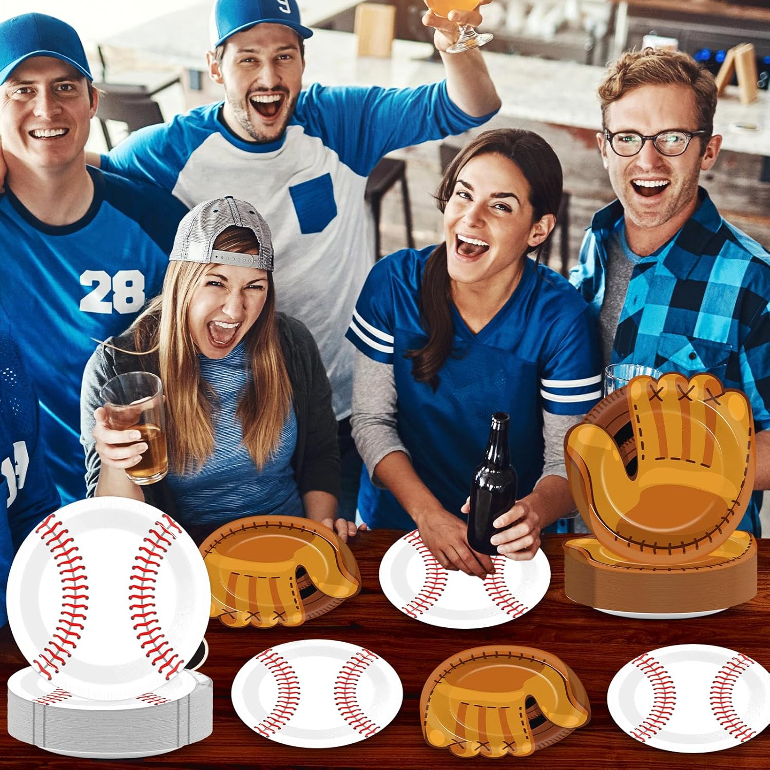 Justforjoyful 100Pcs Baseball Plates Baseball Party Supplies 9inch Sports Themed Birthday Party Plates Disposable Baseball Dinner Dessert Paper Plates for Baseball Birthday Gamed Day Party Decorations