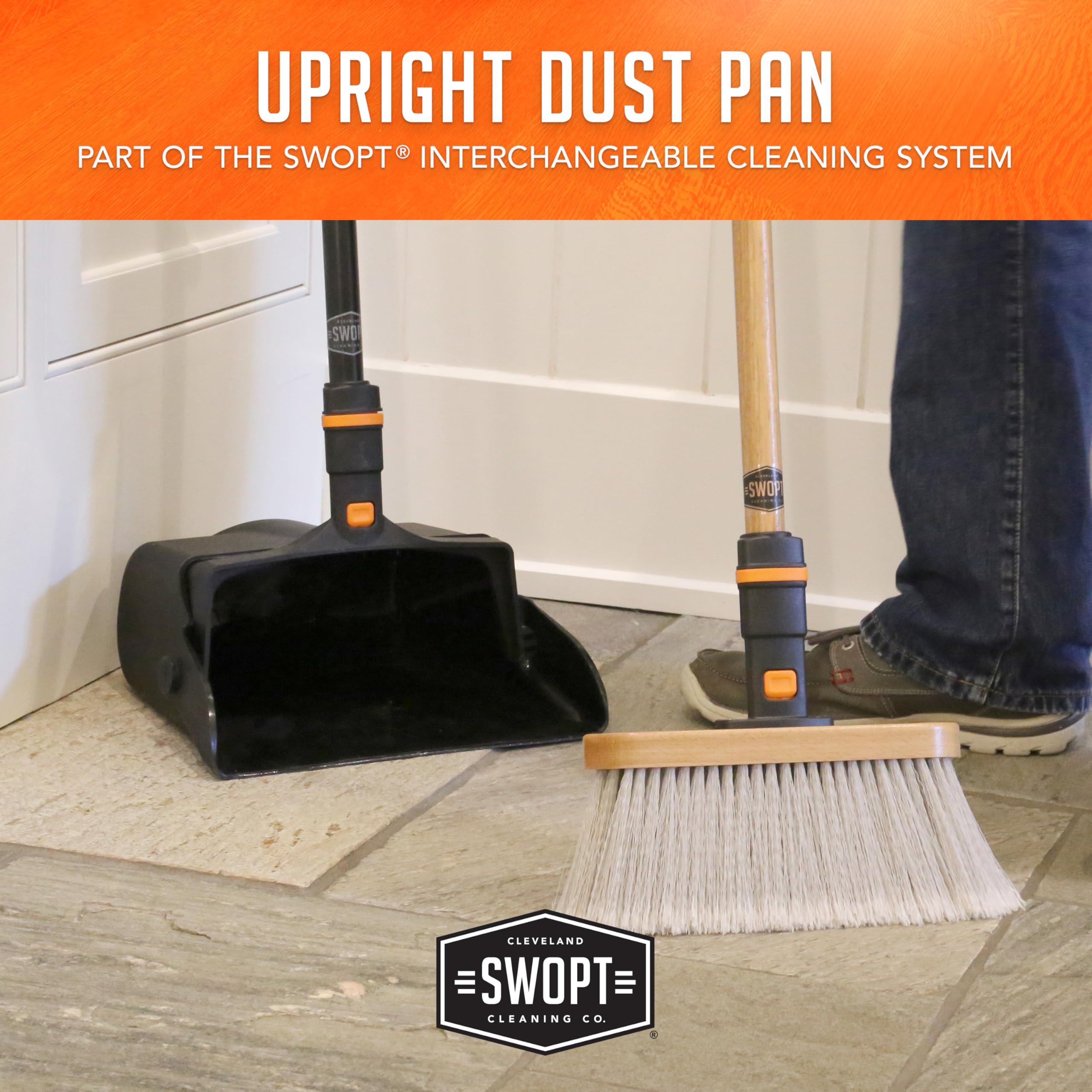 Swopt 5144C2 SWOPT 12 - Sartén vertical para el polvo, diseño ergonómico que elimina la necesidad de doblar mientras limpias