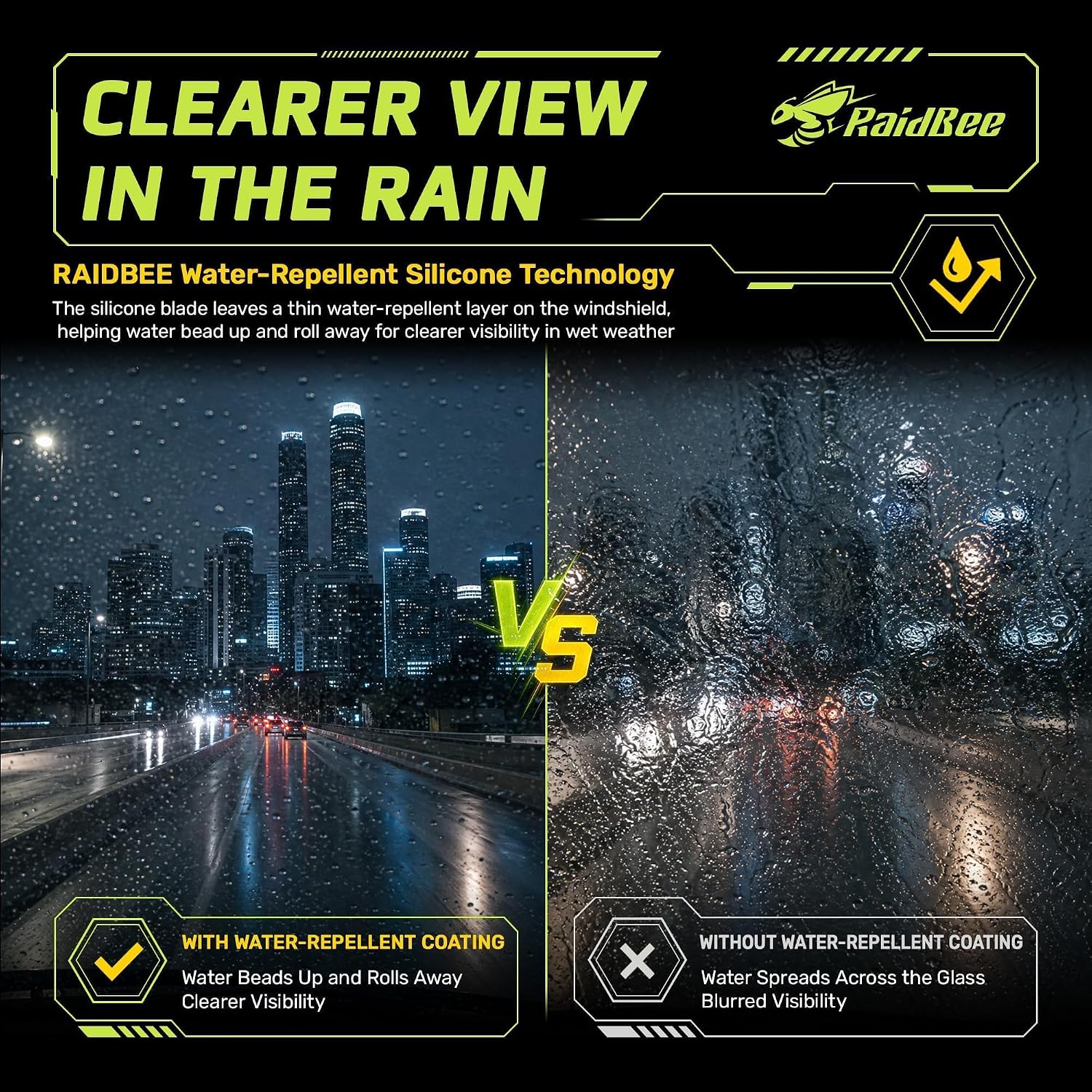 22" and 22" Silicone Windshield Wiper blades Replacement for