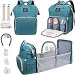 ANWTOTU Baby Diaper Bag with Changing Station,Diaper Bag Backpack,Girl Boy Diaper Bag,Large Capacity,900d Excellent Oxford(Ungrade-Green)
