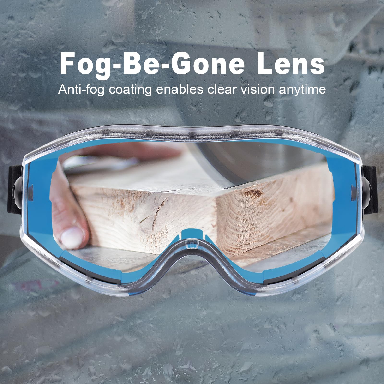UKNOW Safety Goggles Over Glasses - Anti-Fog Clear Lens - ANSI Z87.1 Certified Eye Protection for Lab Work, Industrial Use — Amazon image 4