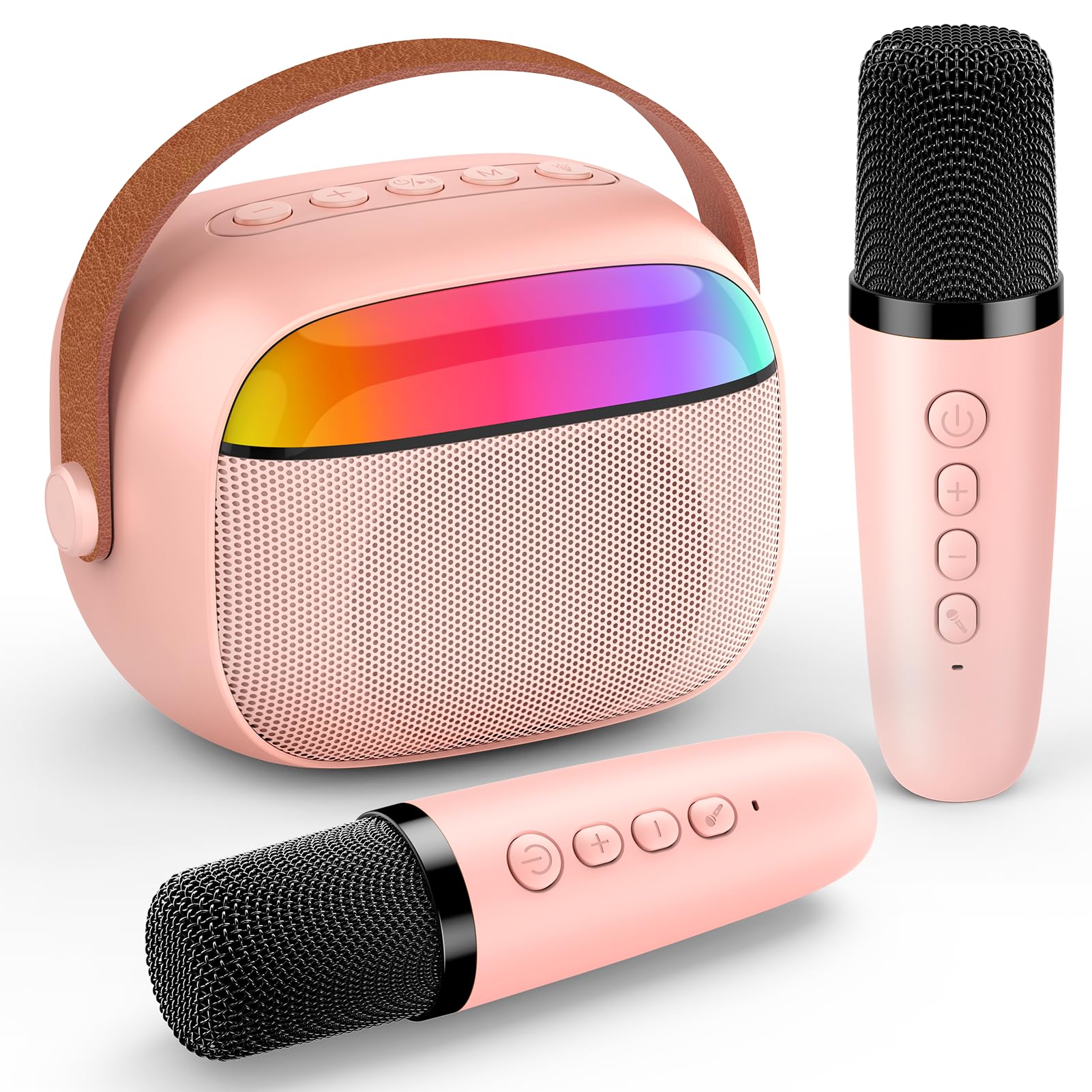 Gralal Karaoke 2 Microfonos Inalambricos, Regalo Niña 3-12 Años Microfono Karaoke Infantil Juguetes Niña 4 5 6 7 8 9 10 11 Años Microfono Inalambrico Karaoke Regalos Comunion Niña Navidad